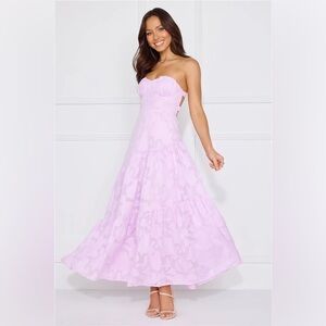 Hello Molly My Best Strapless Maxi Dress Lilac